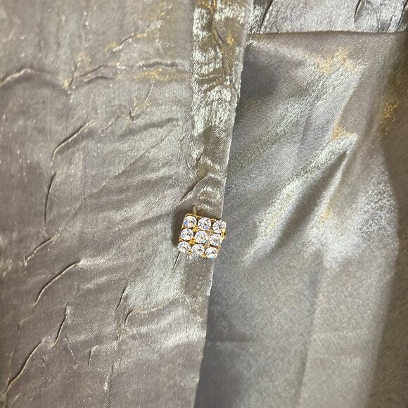 Oblique Women’s 2 Pc Formal Gown & Jacket Metallic Green Sz 14 Gala MOB - Picture 3 of 9